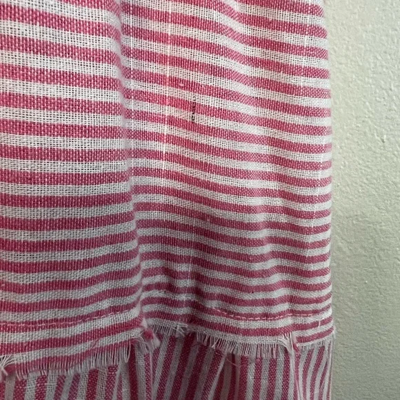 Umgee Pink and White Striped Tiered Dress - Picture 5 of 5